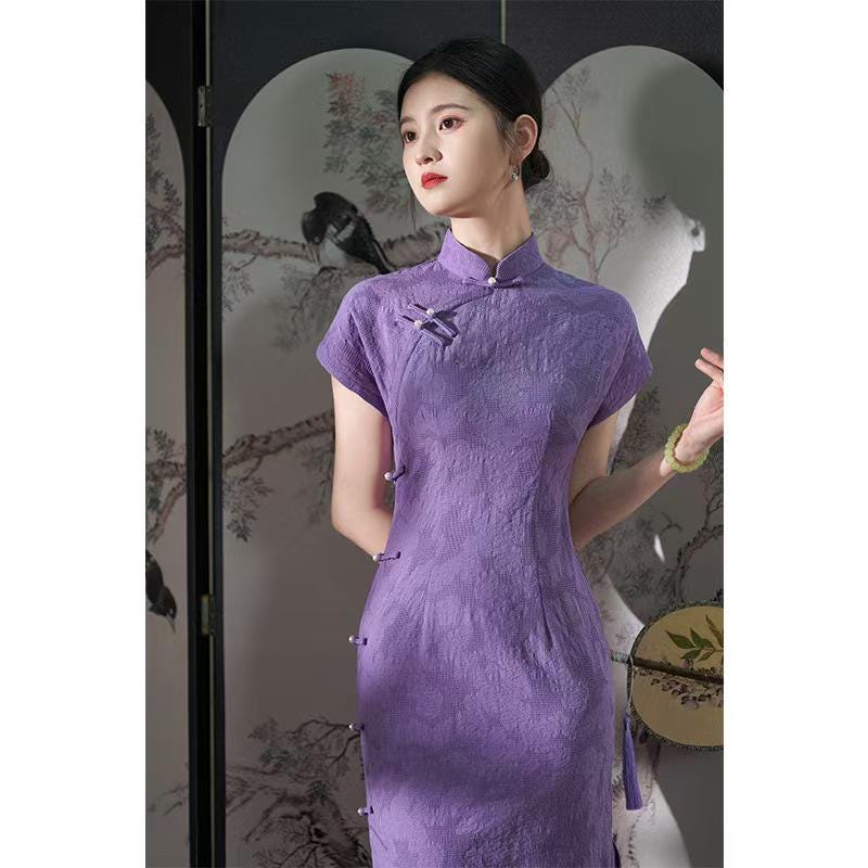 Women's Jacquard Qipao Cheongsam Dress – additional product view
