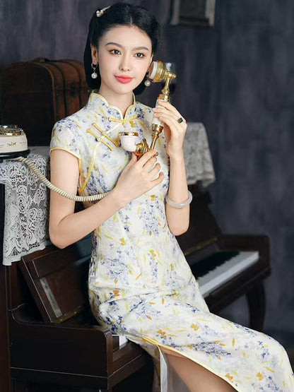 Women's Vintage Qipao Cheongsam Dress – Chiffon