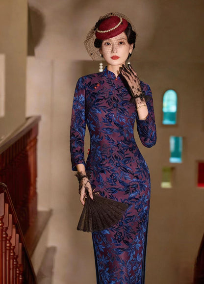Women's Floral Qipao Cheongsam Dress – Long