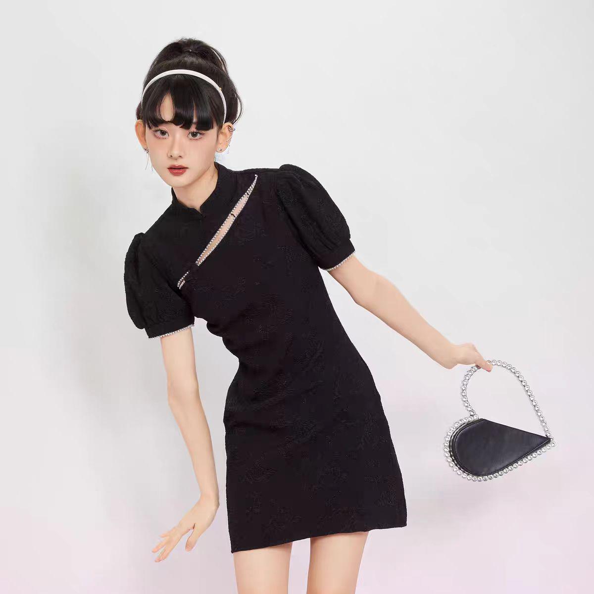 Women's Elegant Qipao Cheongsam Dress – Jacquard