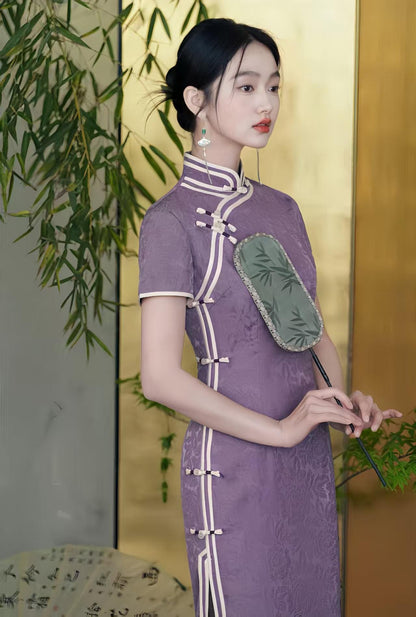 Women's Jacquard Qipao Cheongsam Dress – additional product view