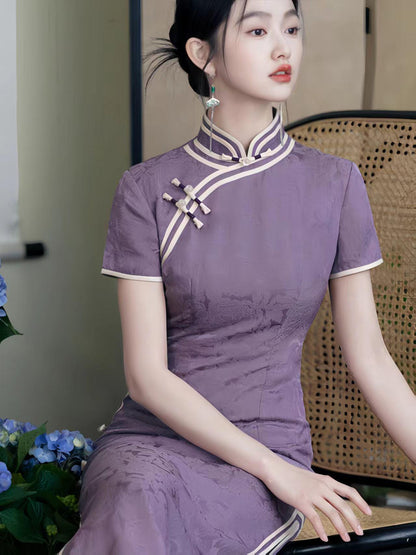 Women's Jacquard Qipao Cheongsam Dress – additional product view