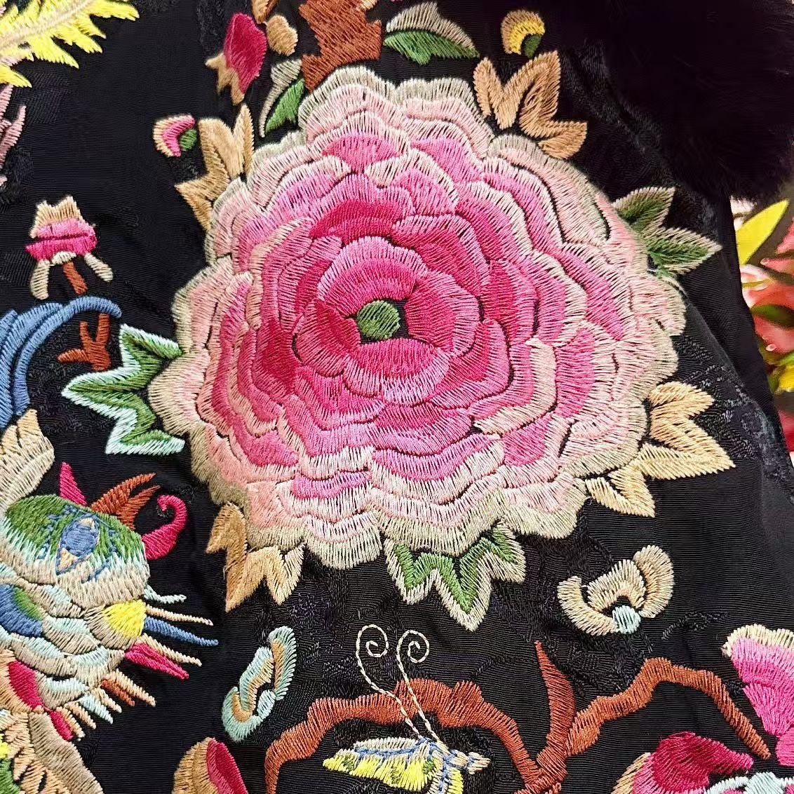 Women's Floral Qipao Cheongsam Dress – Cotton – additional product view