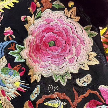 Women's Floral Qipao Cheongsam Dress – Cotton – additional product view