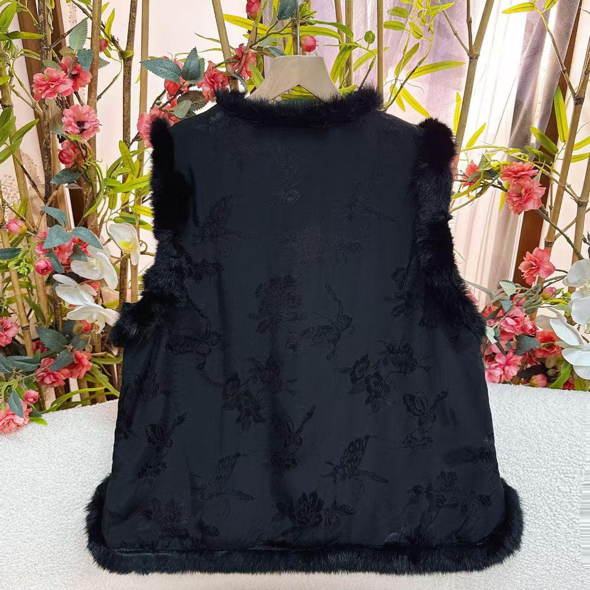 Women's Floral Qipao Cheongsam Dress – Cotton – additional product view