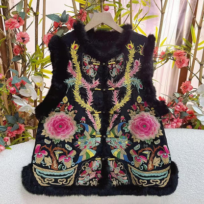Women's Floral Qipao Cheongsam Dress – Cotton – additional product view