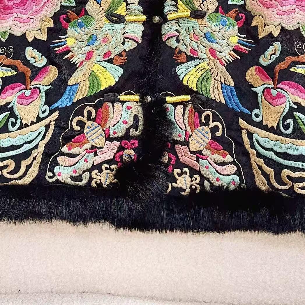 Women's Floral Qipao Cheongsam Dress – Cotton – additional product view