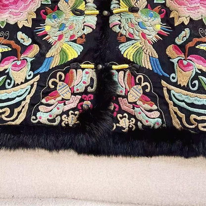Women's Floral Qipao Cheongsam Dress – Cotton – additional product view