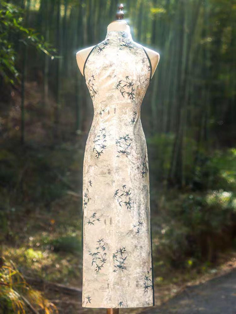 Women's Elegant Velvet Qipao Cheongsam Dress – additional product view