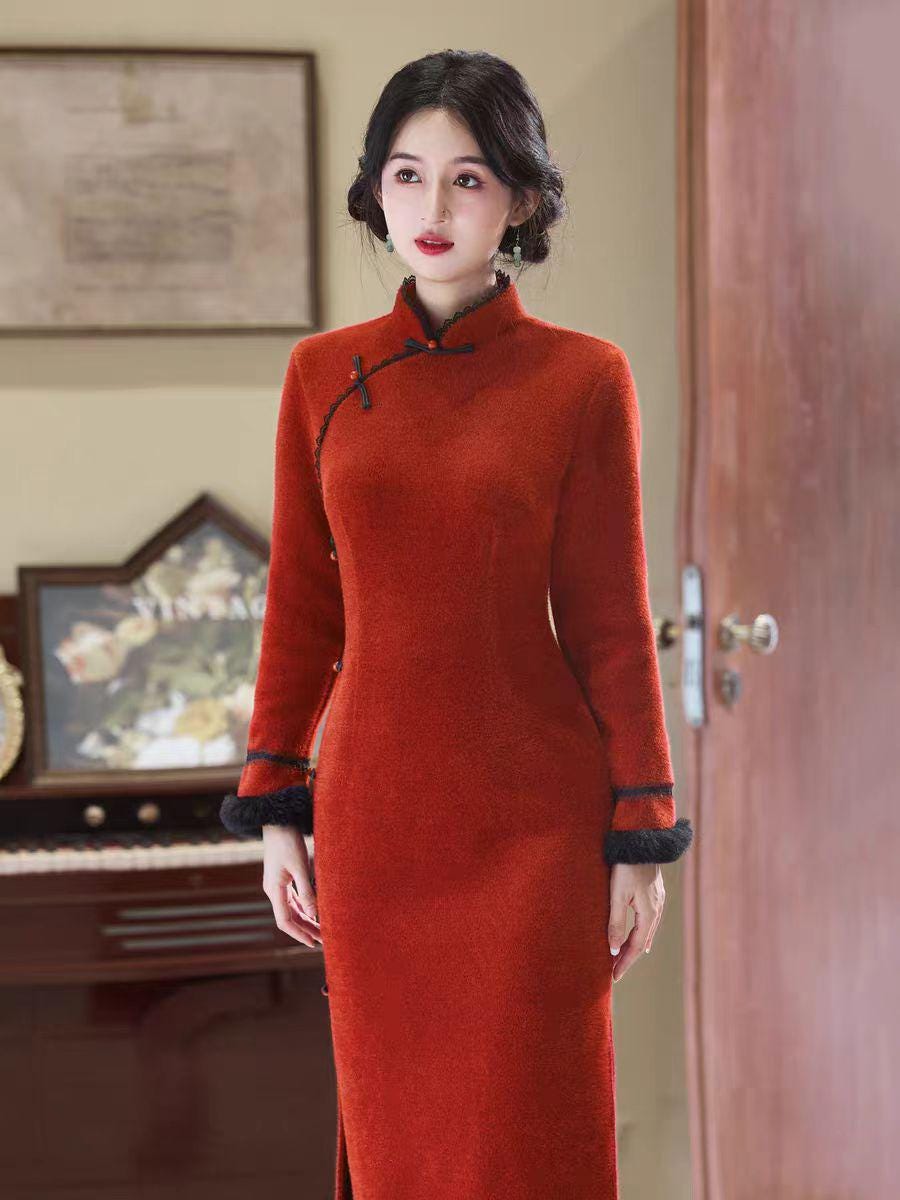 Women's Elegant Modern Chinese Two-Piece Set – Long Sleeve – additional product view
