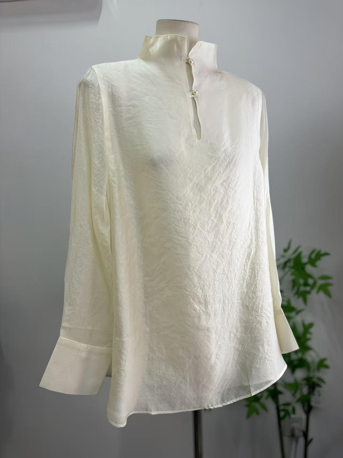 Vintage Tencel Chinese Style Blouse – additional product view