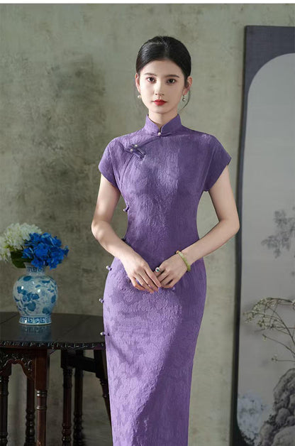 Women's Jacquard Qipao Cheongsam Dress – additional product view