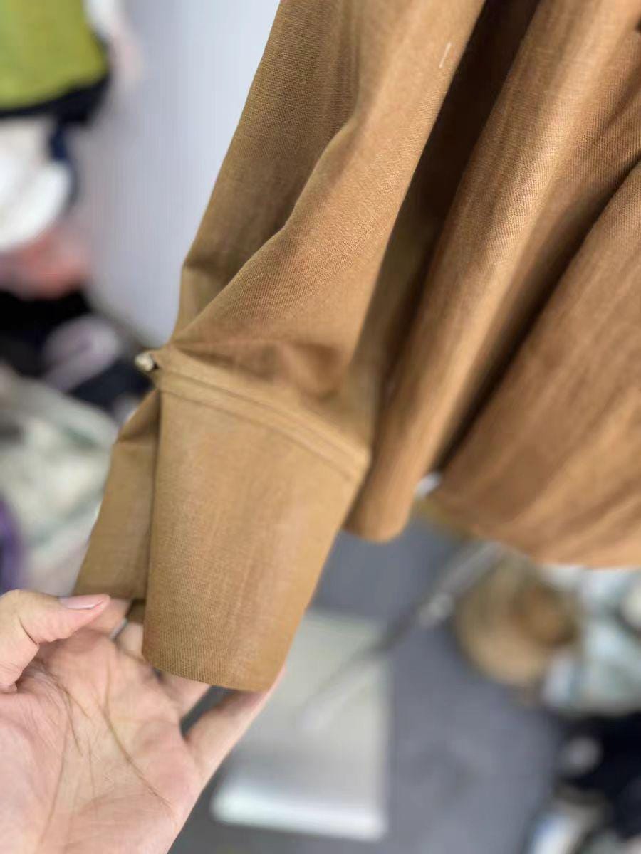 Women's Vintage Chinese Style Blouse – Linen Mandarin Collar – additional product view