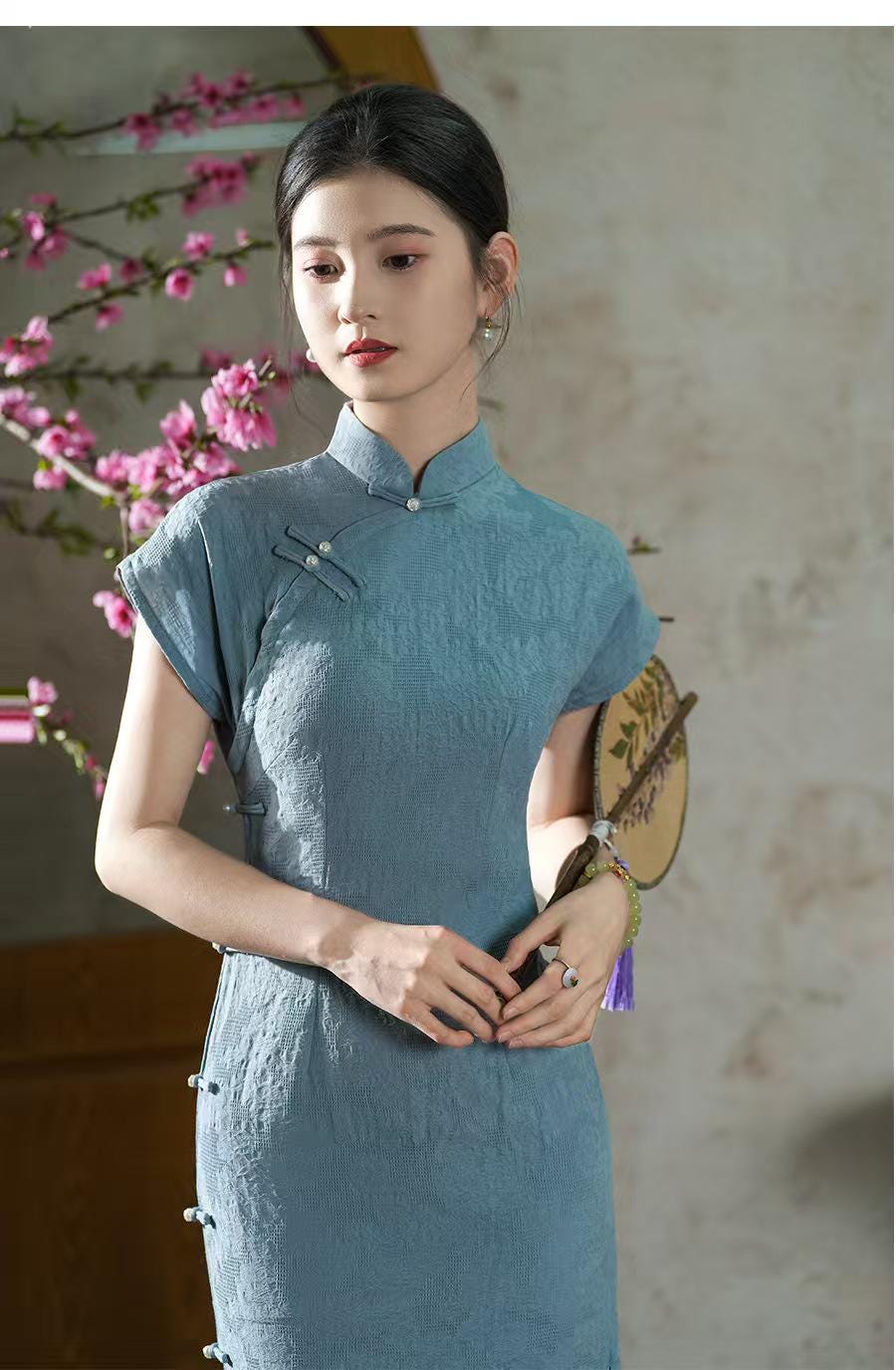 Women's Jacquard Qipao Cheongsam Dress – additional product view