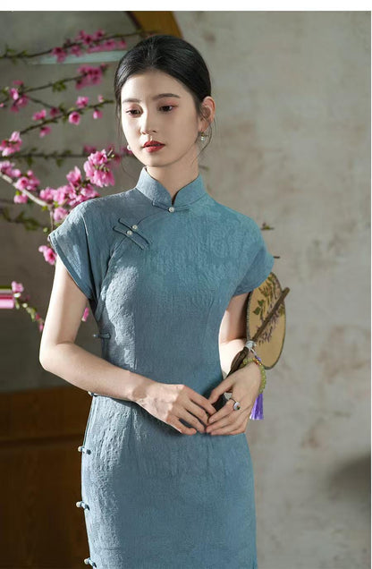 Women's Jacquard Qipao Cheongsam Dress – additional product view