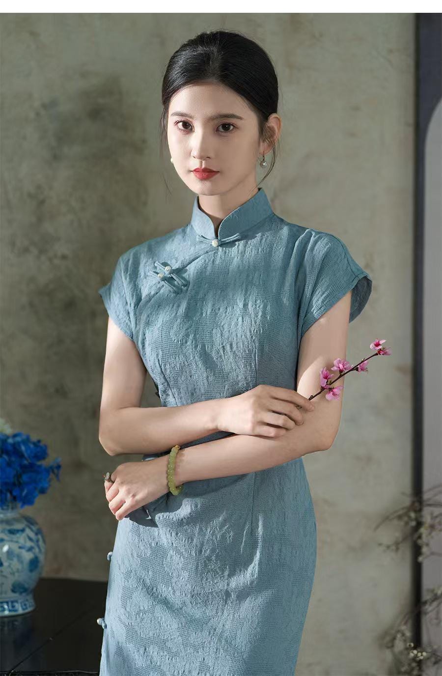 Women's Jacquard Qipao Cheongsam Dress – additional product view