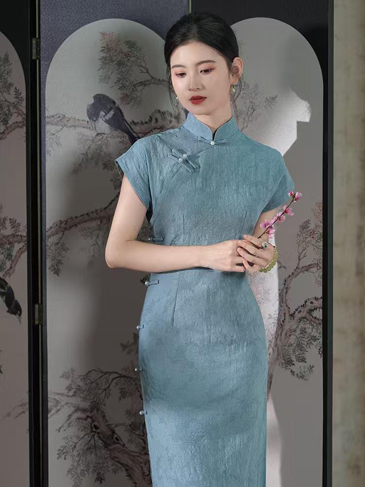 Women's Jacquard Qipao Cheongsam Dress – additional product view