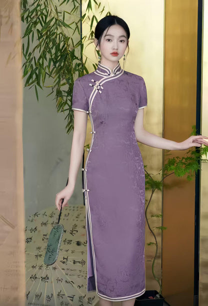 Women's Jacquard Qipao Cheongsam Dress – additional product view