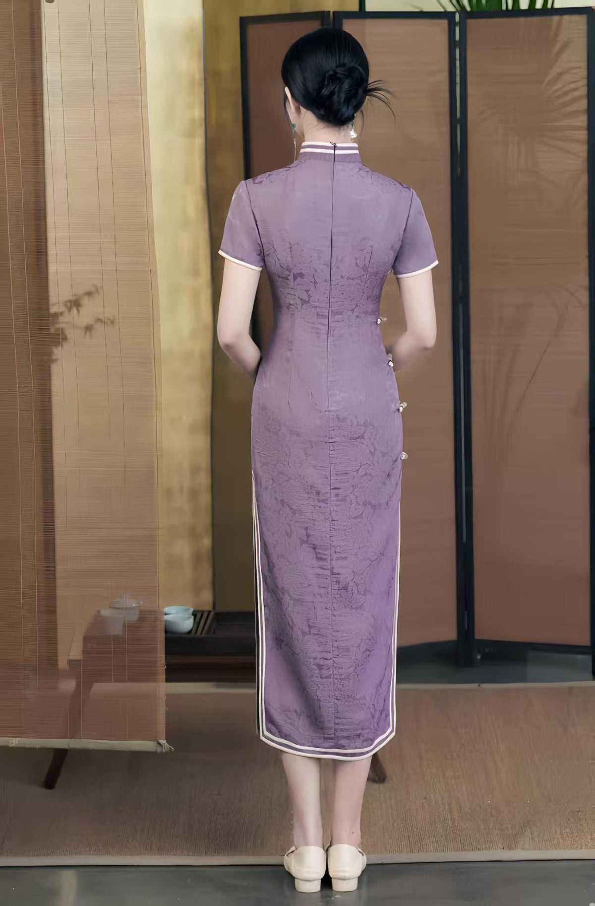 Women's Jacquard Qipao Cheongsam Dress – additional product view