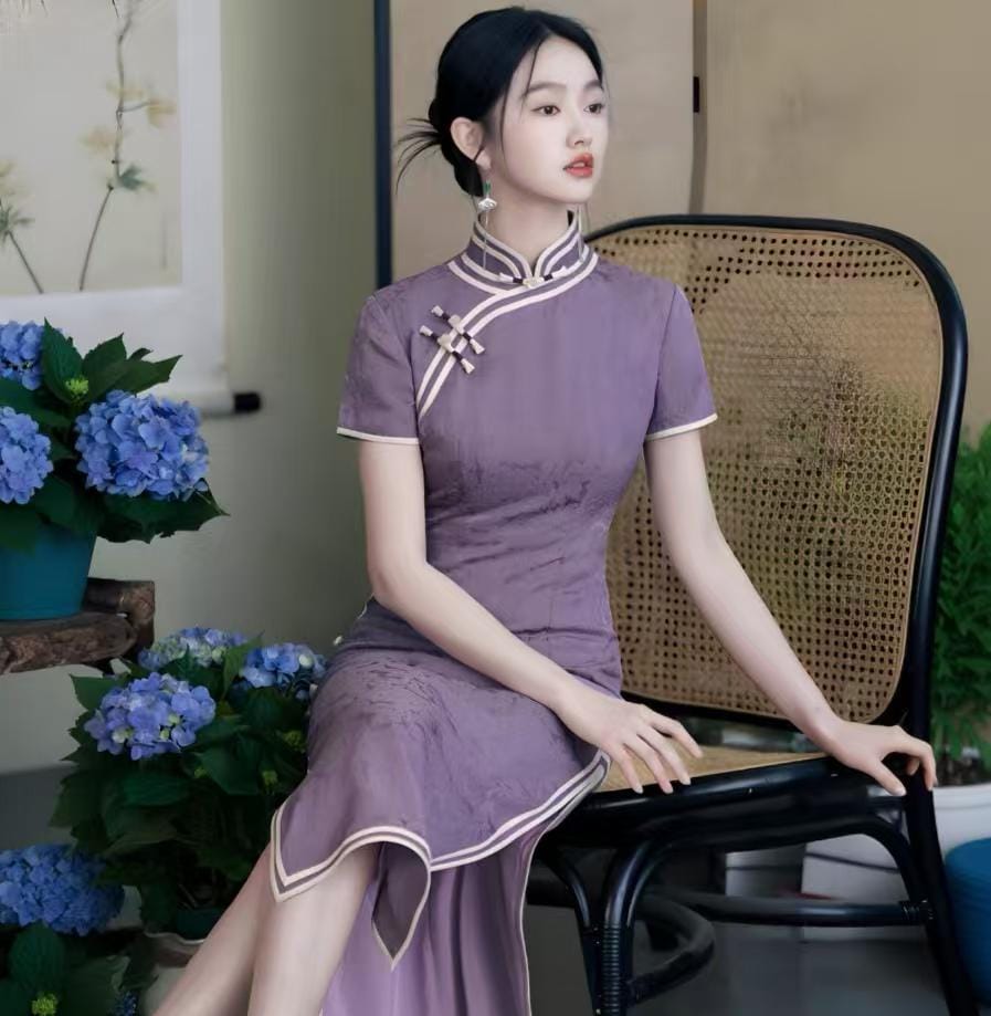 Women's Jacquard Qipao Cheongsam Dress