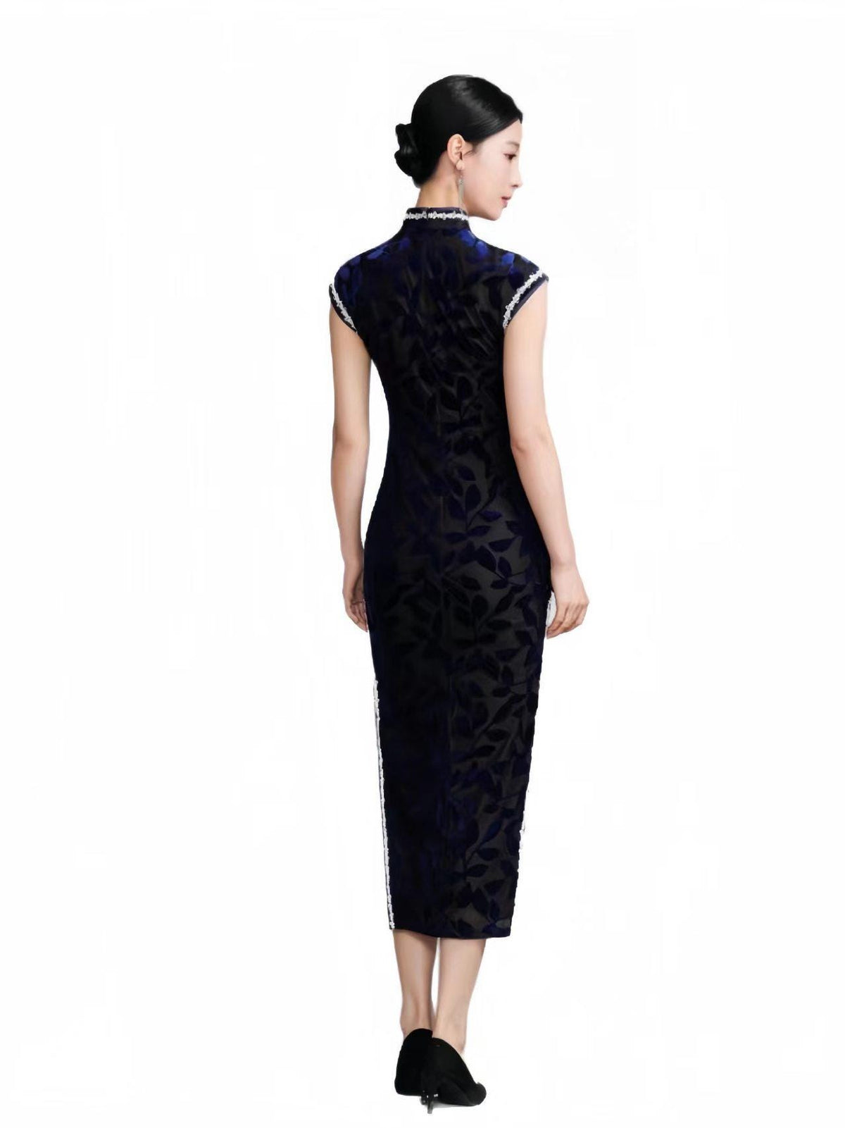 Women's Elegant Velvet Qipao Cheongsam Dress – Maxi – additional product view
