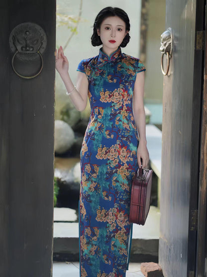 Women's Floral Qipao Cheongsam Dress – Maxi
