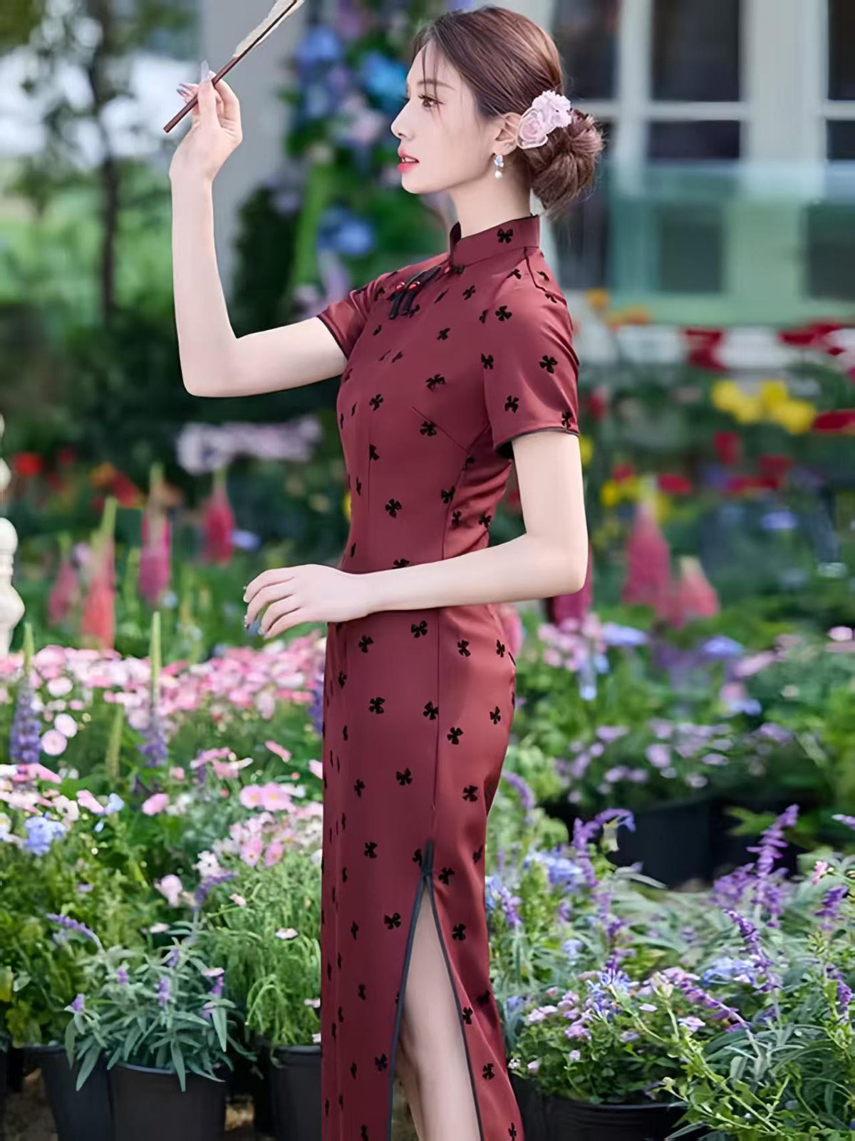 Women's Elegant Qipao Cheongsam Dress – Fitted – additional product view