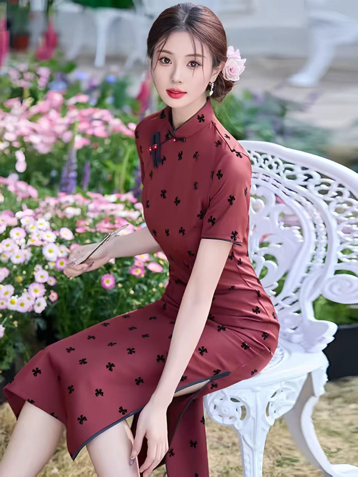 Women's Elegant Qipao Cheongsam Dress – Fitted – additional product view