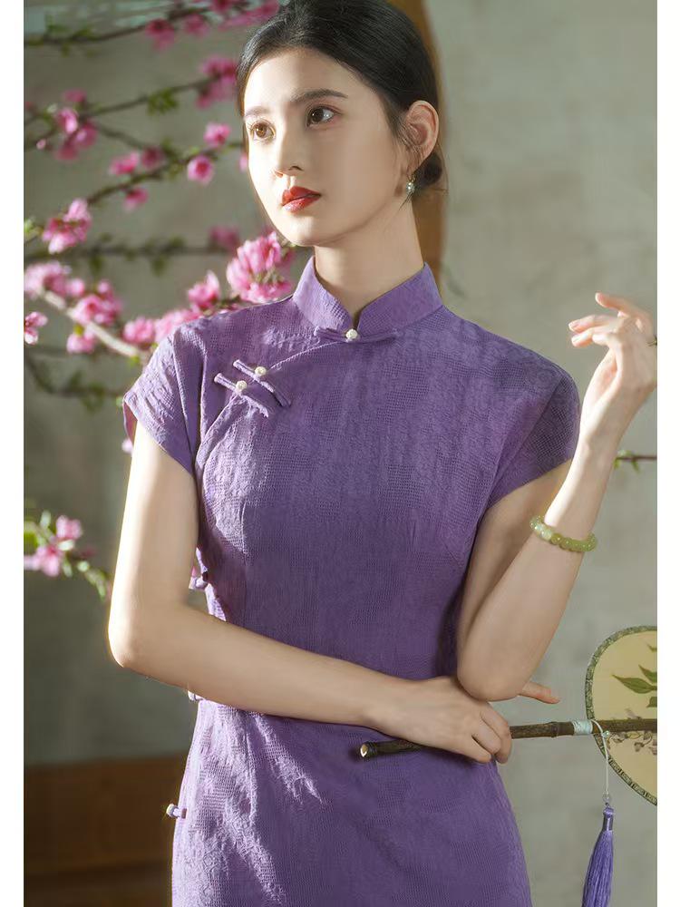 Women's Jacquard Qipao Cheongsam Dress – additional product view