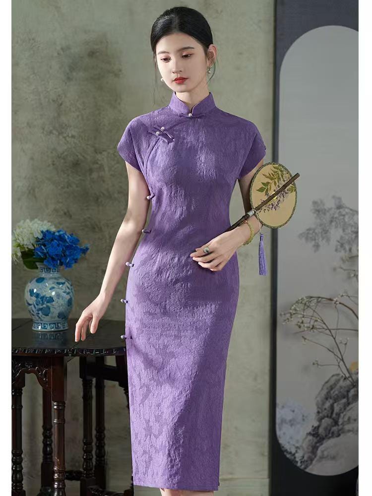 Women's Jacquard Qipao Cheongsam Dress – additional product view