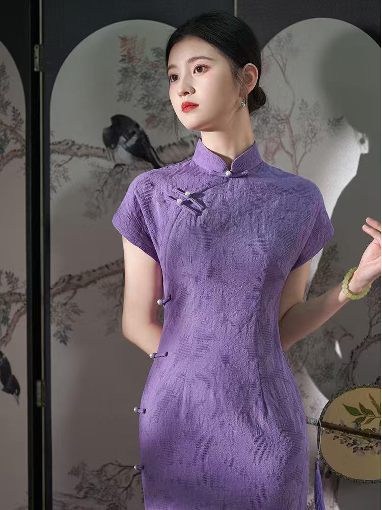 Women's Jacquard Qipao Cheongsam Dress – additional product view