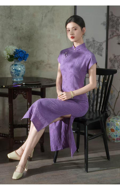 Women's Jacquard Qipao Cheongsam Dress – additional product view
