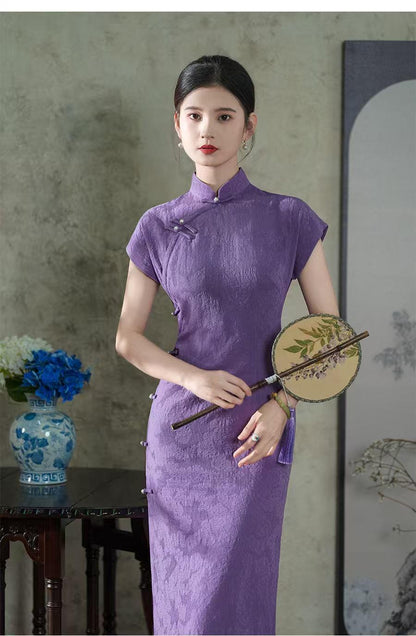 Women's Jacquard Qipao Cheongsam Dress
