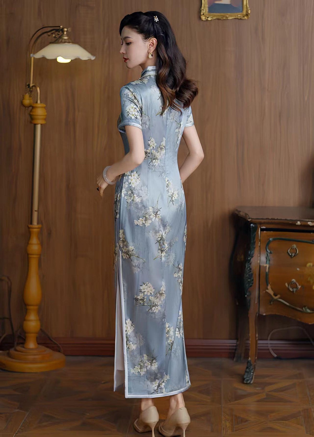Women's Vintage Silk Qipao Cheongsam Dress – additional product view