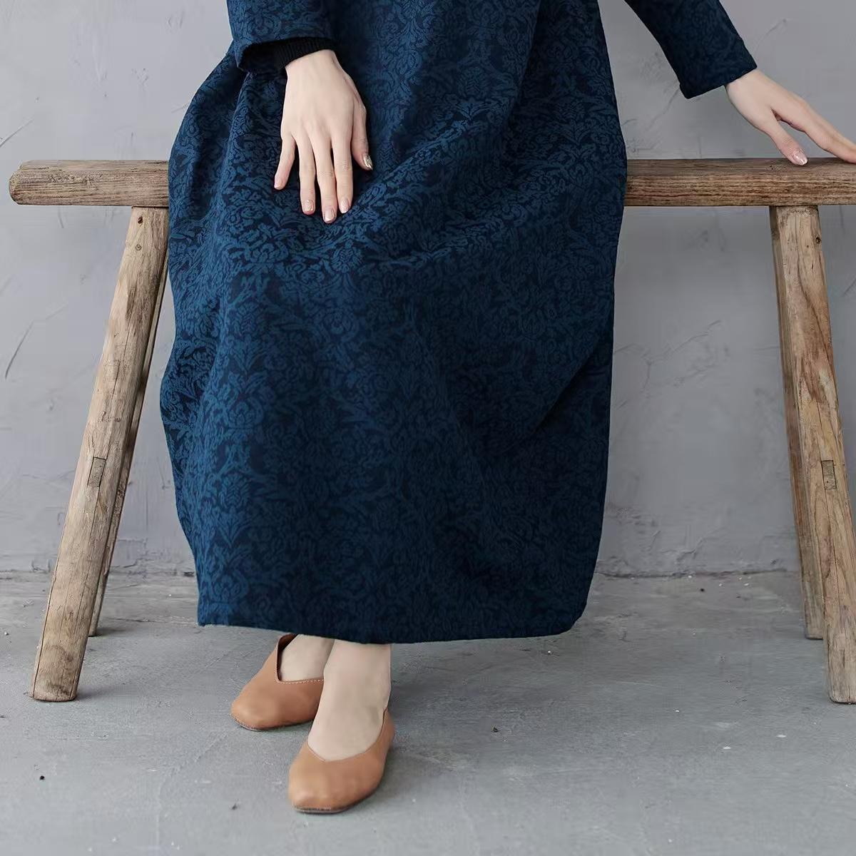 Women's Jacquard Qipao Cheongsam Dress – Relaxed Fit – additional product view
