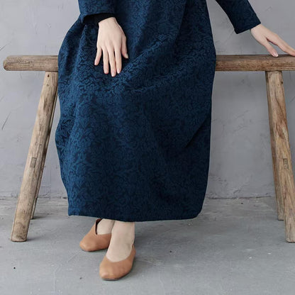 Women's Jacquard Qipao Cheongsam Dress – Relaxed Fit – additional product view