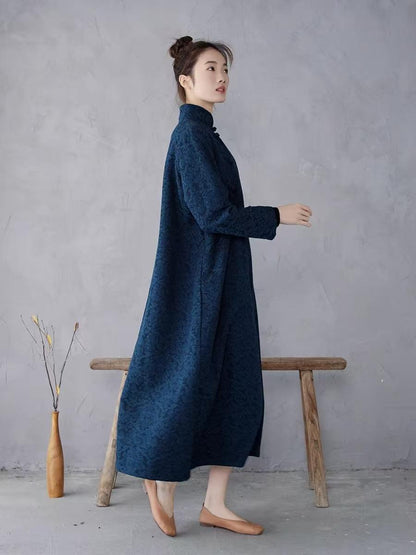 Women's Jacquard Qipao Cheongsam Dress – Relaxed Fit – additional product view