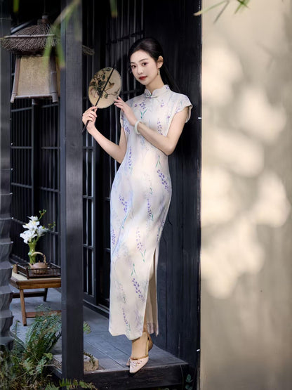 Women's Vintage Qipao Cheongsam Dress – Long Mandarin Collar – additional product view
