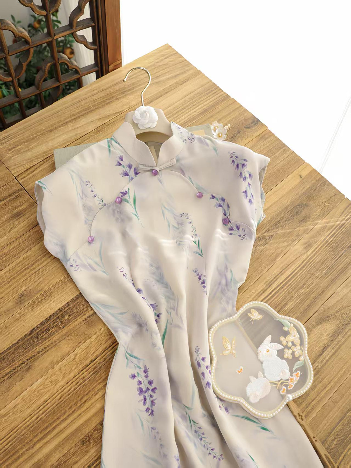 Women's Vintage Qipao Cheongsam Dress – Long Mandarin Collar – additional product view