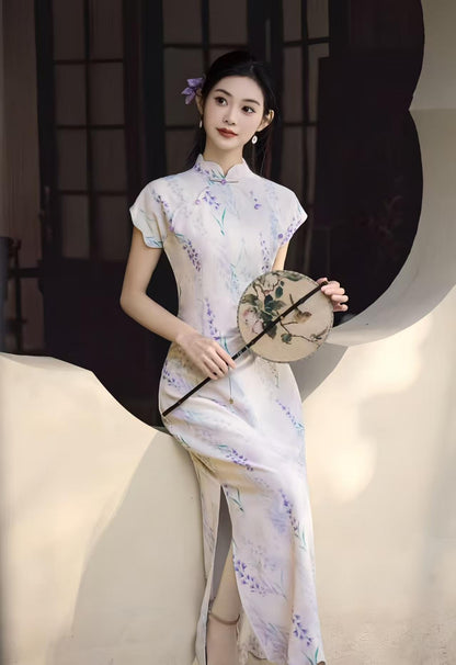 Women's Vintage Qipao Cheongsam Dress – Long Mandarin Collar – additional product view
