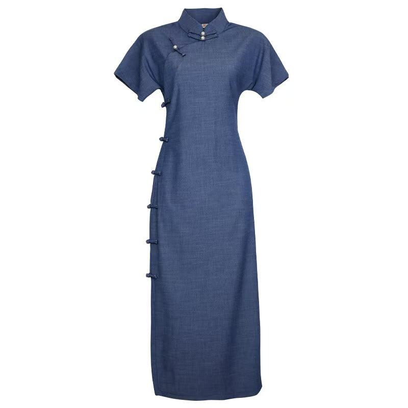 Women's Vintage Qipao Cheongsam Dress – Midi Fitted – additional product view