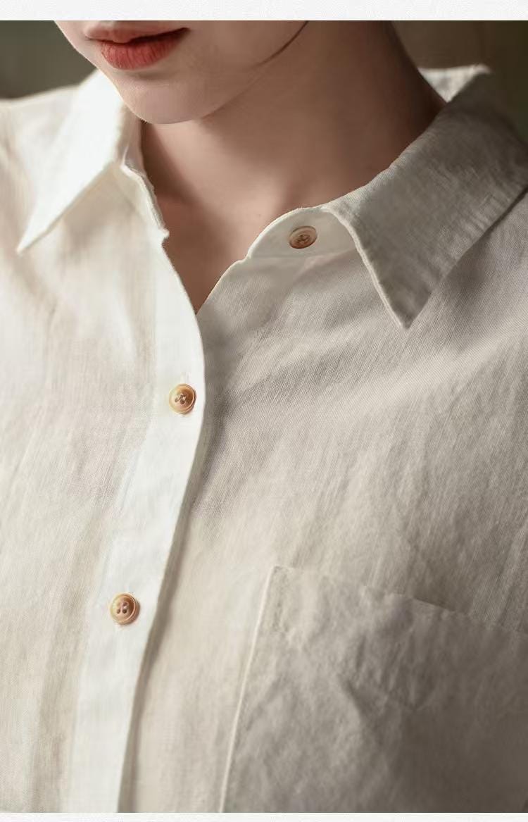 Women's Vintage Chinese Style Blouse – Ramie – additional product view