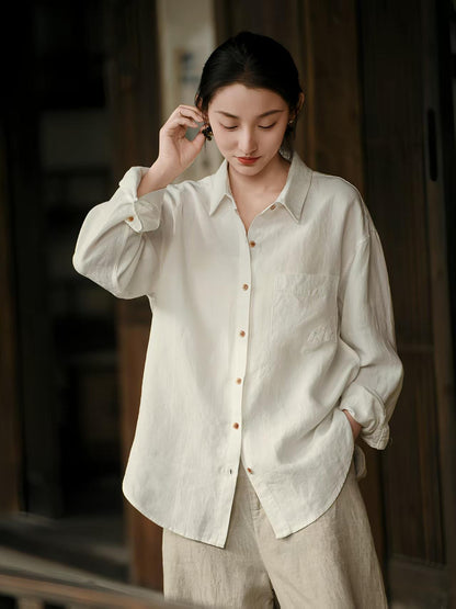 Women's Vintage Chinese Style Blouse – Ramie