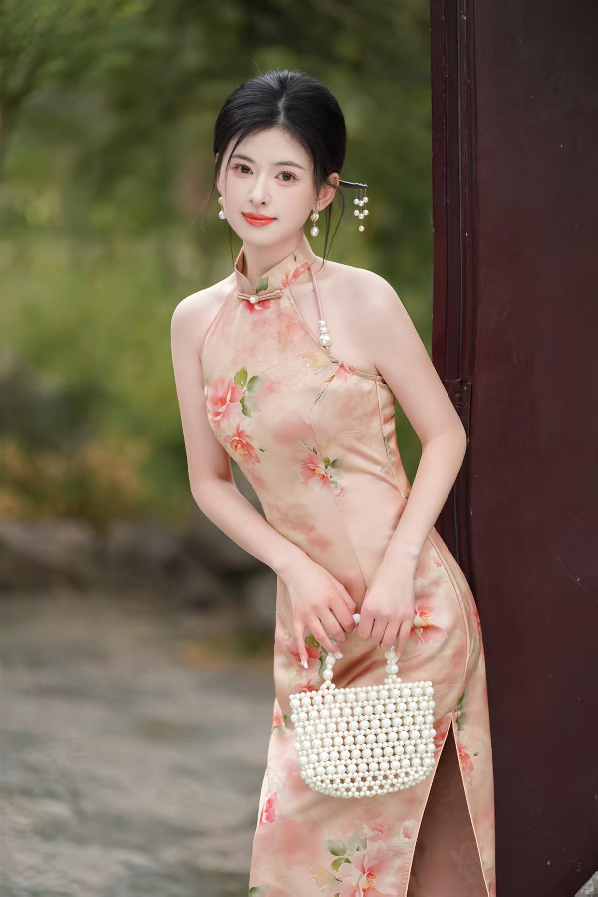 Women's Floral Qipao Cheongsam Dress – additional product view