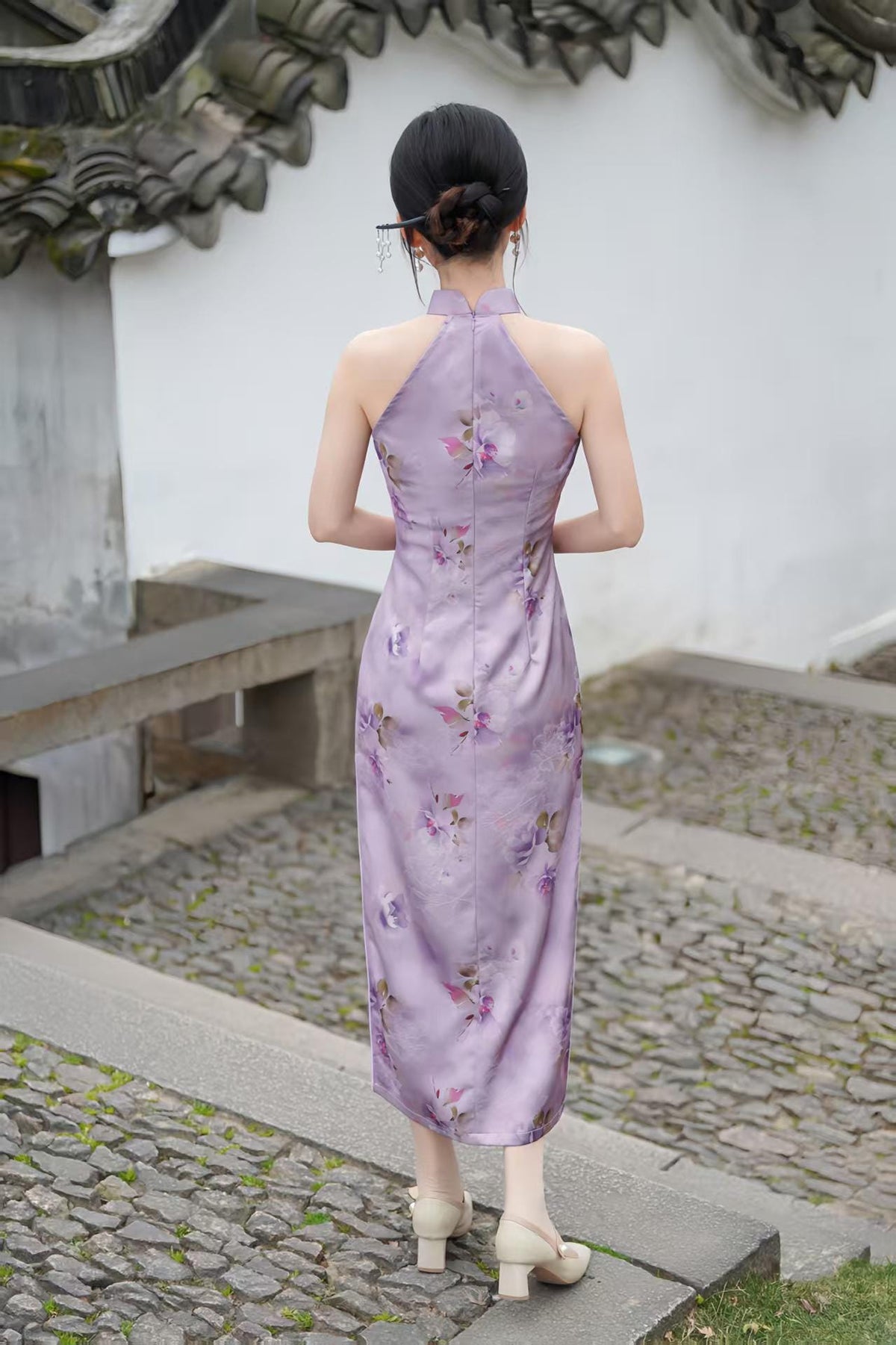 Women's Floral Qipao Cheongsam Dress – additional product view