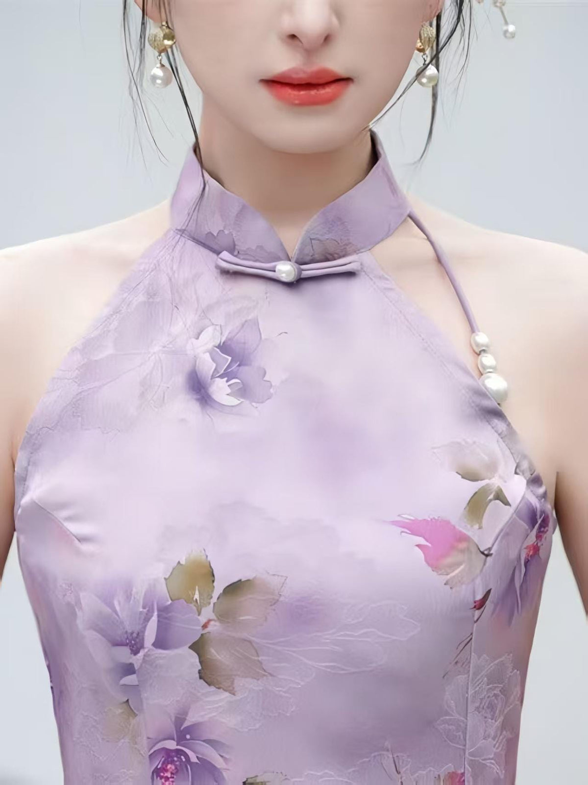 Women's Floral Qipao Cheongsam Dress – additional product view