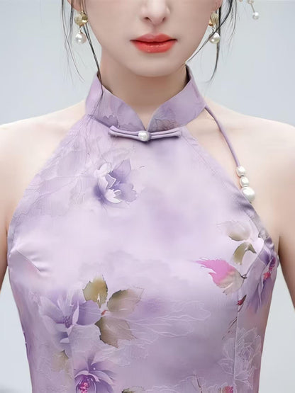 Women's Floral Qipao Cheongsam Dress – additional product view