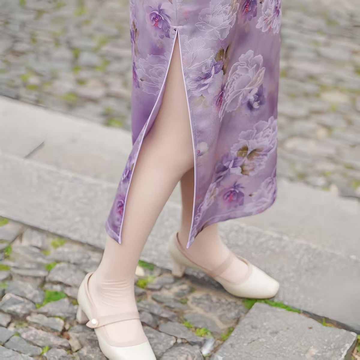Women's Floral Qipao Cheongsam Dress – additional product view
