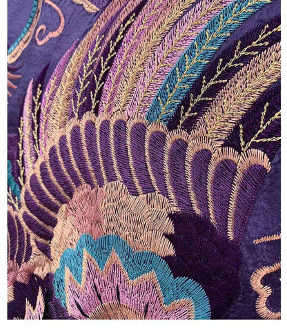 Women's Floral Embroidered Vintage Chinese Style Vest – Acetate Sleeveless – additional product view