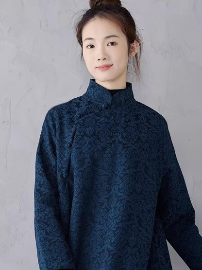 Women's Jacquard Qipao Cheongsam Dress – Relaxed Fit – additional product view